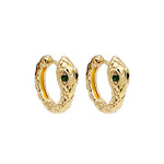 Chic Gold Serpentine Metal Copper Hoop Earrings