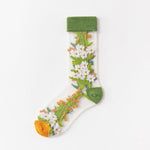 Chic Green Patchwork Sheer Mesh Ankle Socks