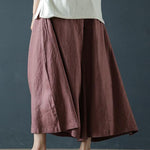 Chunxin original design cotton and linen wide-leg pants