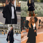 Zeagoo Double-Breasted Thick Wool Coat Jacket