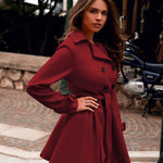 Zeagoo Double-Breasted Thick Wool Coat Jacket