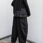 Classy black cotton shirts patchwork box fall shirts