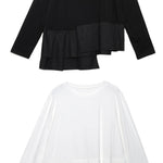 Classy black cotton shirts patchwork box fall shirts