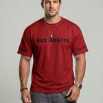 KZZ  Men's Crew-Neck T-Shirt with Letter Print