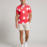 KZZ Men's Polka-Dot Polo Shirt