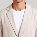 KZZ Men's Short-Sleeve Suit Jacket for Summer