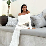 Charlotte Hayes | Off-Shoulder Bouclé Maxi Dress For Women