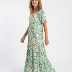 Zuleika | Short Sleeve V Neck Floral Midi Dress