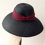 Elegant Black Straw Woven Beach Holiday Floppy Sun Hat