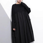 Elegant Cinched o neck Cotton clothes For Women Tutorials Purple  Dresses