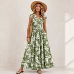 Ella Thompson | Floral V-Neck Maxi Dress For Women