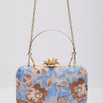 Freesia Embroidered Hard Case Clutch