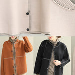 Fine Loose Button Down Sweater Coat Women Casual Tops