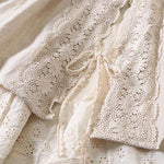 Fitted Beige Hollow Out Wrinkled Fall Patchwork Skirts