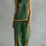 Ursula | Smart casual vest and trousers set with two-tone finishings