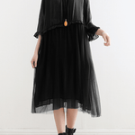 French Tea Green Tull Maxi dresses patchwork chiffon Summer Dress