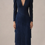 Clara | Elegant Dress with Fringe Sleeves