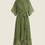 Mónica - Vestido de Chiffon con Escote en V