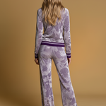 Casual And Elegant Vintage Rose Print Velvet Set