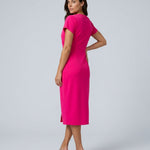 Elise Calloway | Wrap Midi Dress Navy For Women
