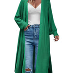 Zeagoo Women's 2023 Fall Winter Oversized Cardigan Long Sleeve Split Open Front Sweater Chunky Knit Long Duster