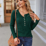 Zeagoo Sweaters Ribbed Knit Long Sleeve Henley Shirts
