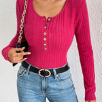 Zeagoo Sweaters Ribbed Knit Long Sleeve Henley Shirts