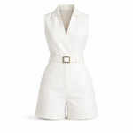 Sophia Kingston | Belted Sleeveless Playsuit For Women