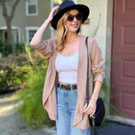 Zeagoo Womens Fall Lightweight Waffle Knit Cardigan