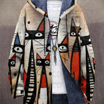 Reuben | Artistic Print Hooded Jacket