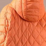 Literary Orange Plus Size Hooded Pullover Short Puffers Jackets(Free Shipping + Limited Stock)