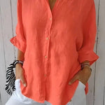 Amélie Rousseau | Effortless Linen Button Shirt For Women