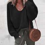 Aurélie Bernard | Relaxed V-Neck Knit Jumper With Soft Drape For Women