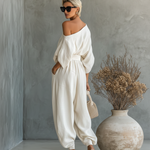 Lisa | Soft Off-Shoulder Top and Tapered Pants Set