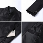 Men's Faux PU Leather Motorcycle Jacket | Bold Structured Autumn Style
