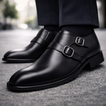Men's Leather Monk Strap Dress Shoes | Refined Formal Fit