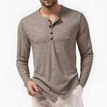 Men's Soft Fabric Long Sleeve T-Shirt | Casual Autumn Comfort Fit