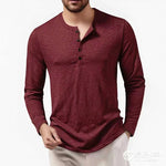 Men's Soft Fabric Long Sleeve T-Shirt | Casual Autumn Comfort Fit
