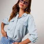 Darcy Ellison | Long Sleeve Denim Shirt For Women