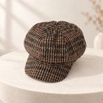 Mirelle Plaid Knit Beret