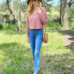 Zeagoo Women Long Sleeve Tops Waffle Knit Shirts