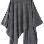 Modern Grey Wrinkled Knit Fall Long Sleeve Shirt