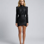 Elise Alderton | Long Sleeve Ruched Mini Dress For Women
