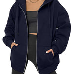 Zeagoo Women's Oversized Zip Up Hoodies
