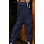 Women's Fleece Thermal Overalls With Zippered Pockets