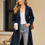Zeagoo Women's Trench Coats Double-Breasted Long Coat with Belt (Us Only)