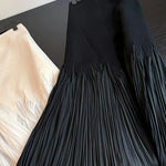 New White Wrinkled High Waist Chiffon Skirt Summer