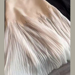 New White Wrinkled High Waist Chiffon Skirt Summer