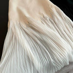 New White Wrinkled High Waist Chiffon Skirt Summer