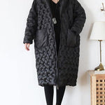 2025 Warm Yellow Down Coat original design literary retro overcoat